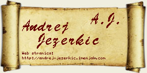 Andrej Jezerkić vizit kartica